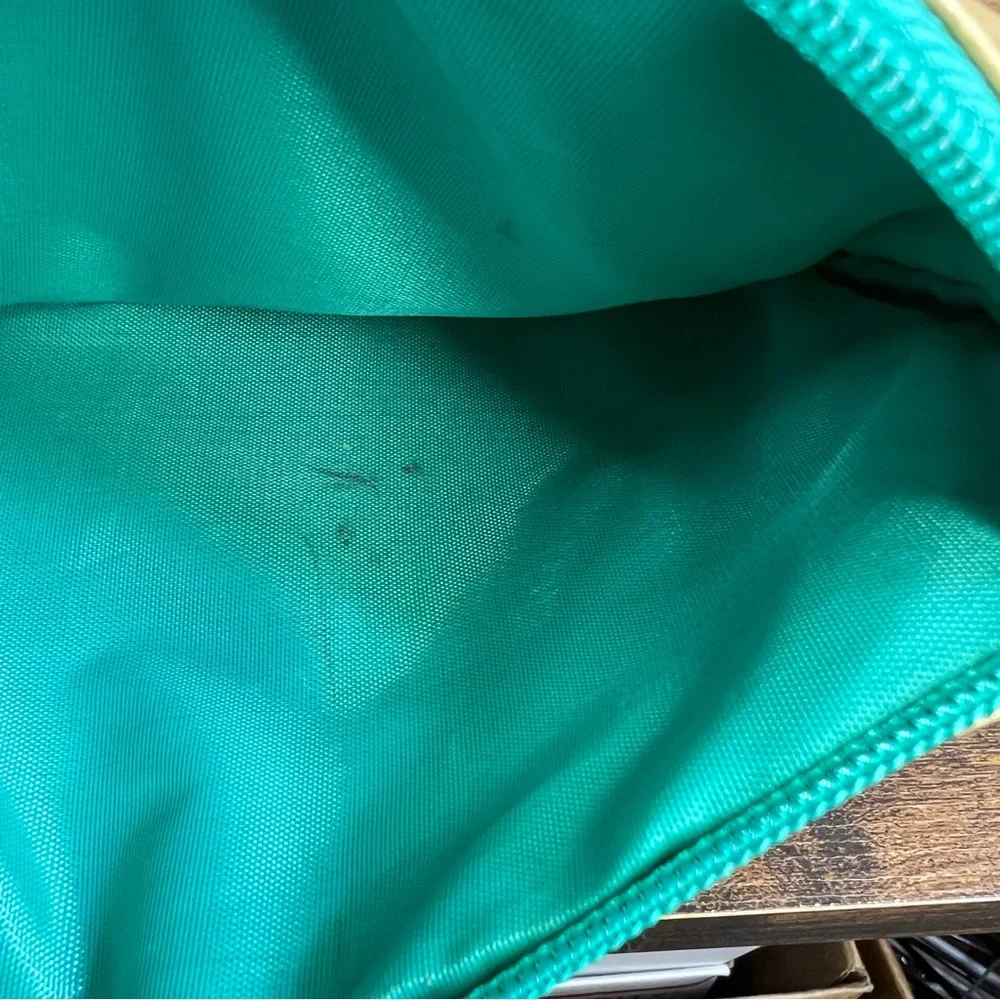 Hello Gorgeous Turquoise & Gold Makeup Bag